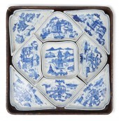 CHINESE EXPORT CANTON BLUE AND