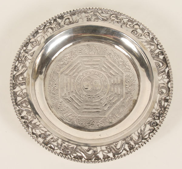 Chinese Export Canton silver footed