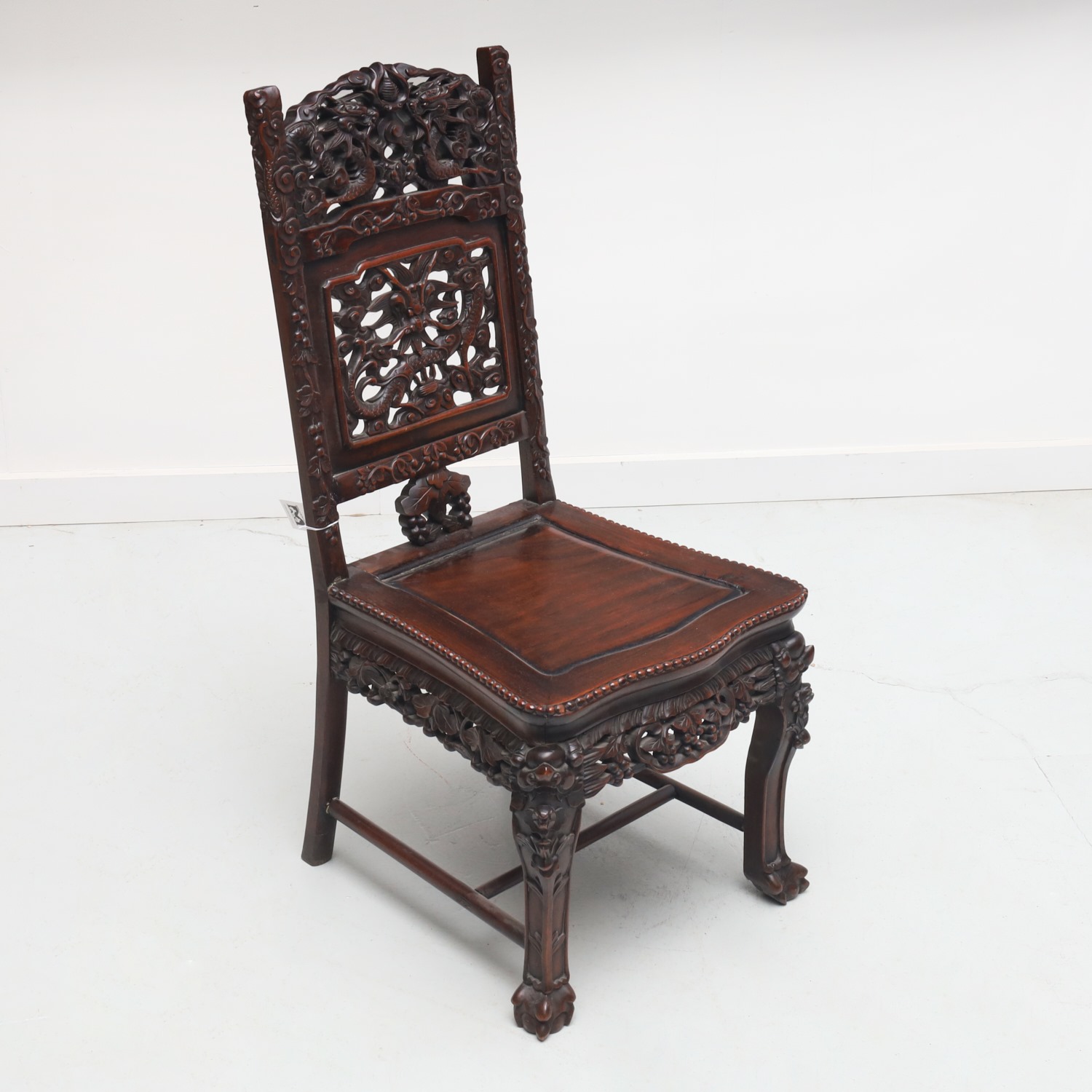 CHINESE EXPORT CARVED HARDWOOD