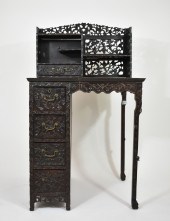 CHINESE EXPORT CARVED HONG-MU