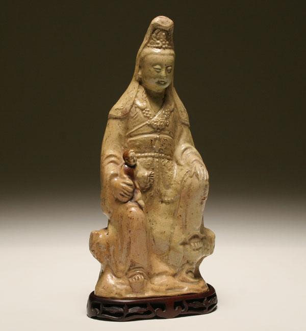 Chinese export ceramic statue of
