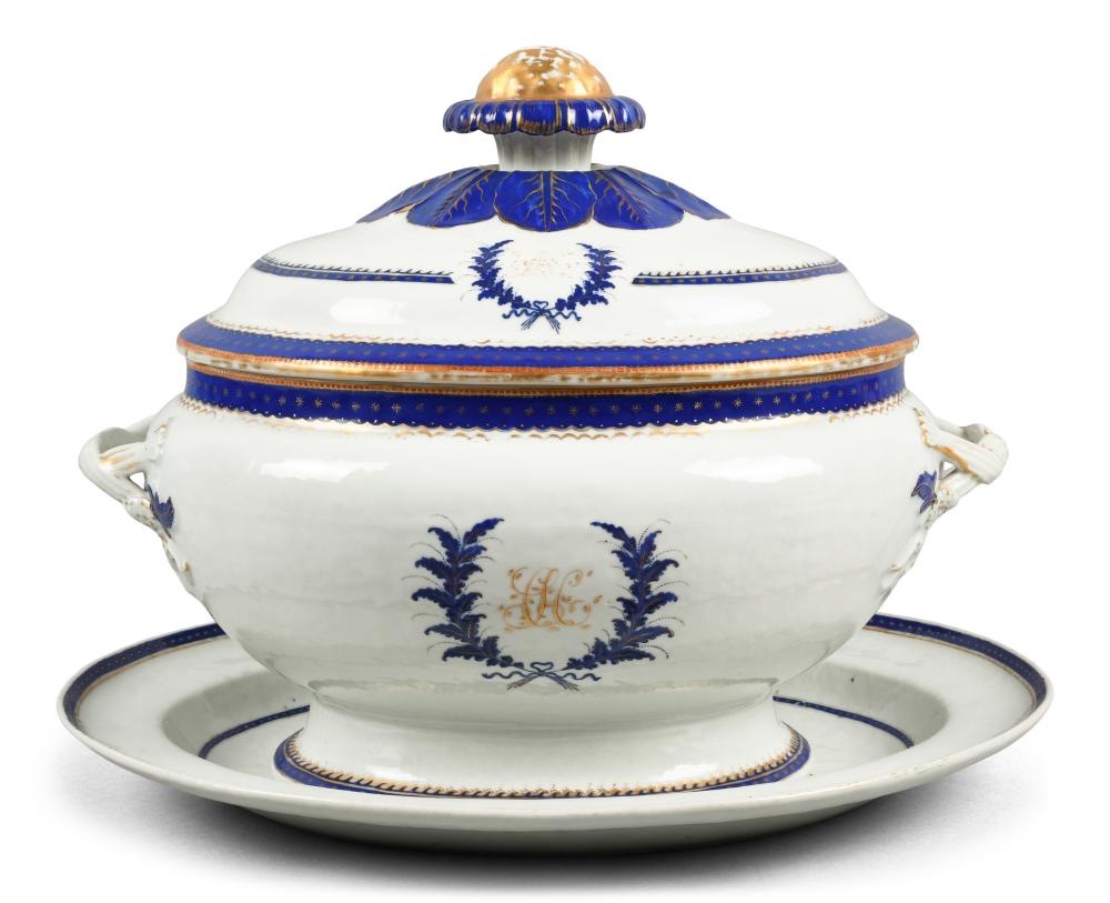 CHINESE EXPORT COVERED TUREEN AND