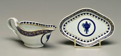 Chinese export Dale sauceboat,