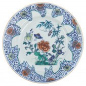 CHINESE EXPORT DOUCAI PLATE La