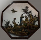 CHINESE EXPORT EGLOMISE MIRROR