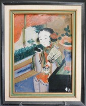 CHINESE EXPORT EGLOMISE PORTRA