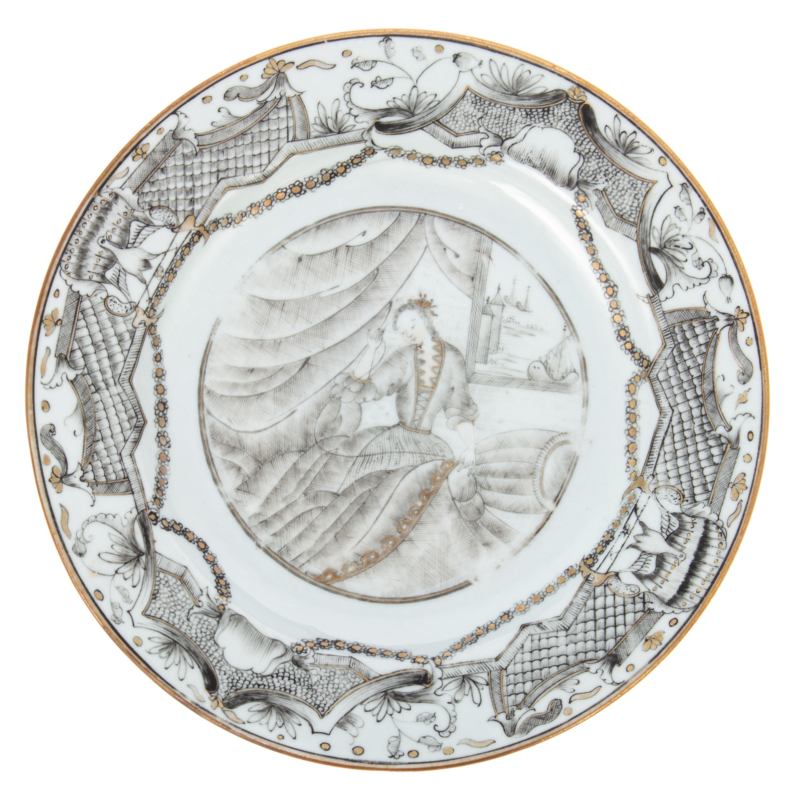 CHINESE EXPORT EN GRISAILLE