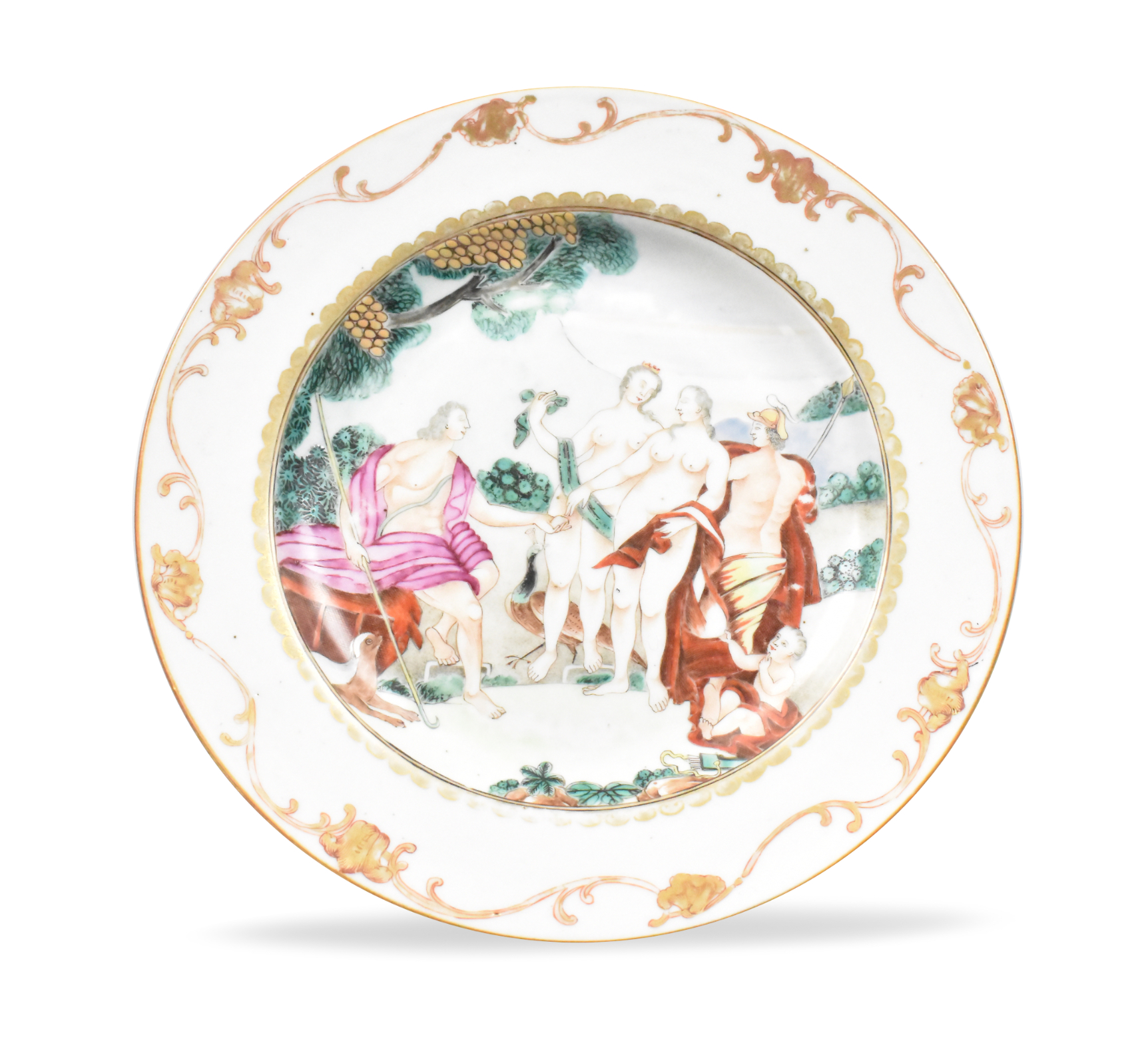 CHINESE EXPORT ENAMEL "JUDGEMENT"