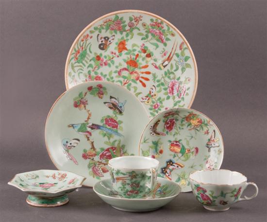 Chinese Export Famille Rose celadon