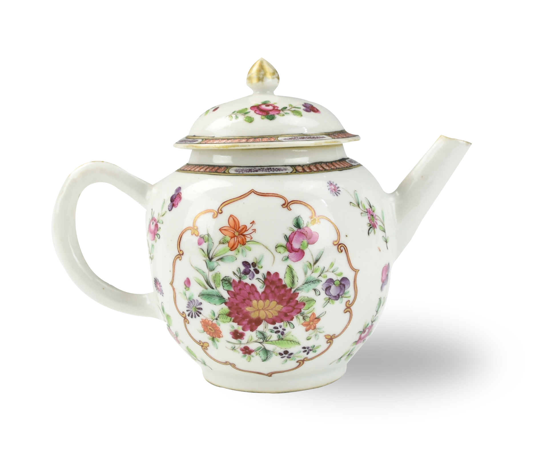 CHINESE EXPORT FAMILLE ROSE TEAPOT,