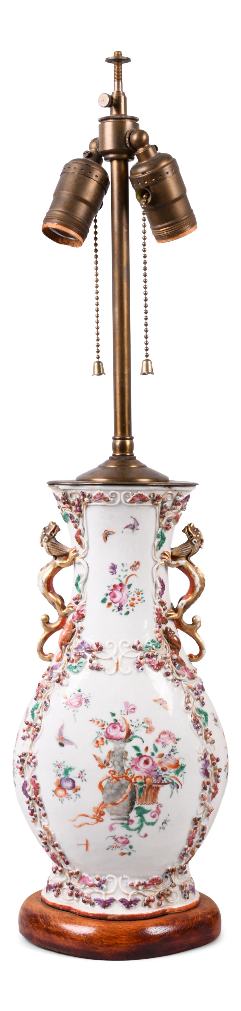 CHINESE EXPORT FAMILLE ROSE VASE,