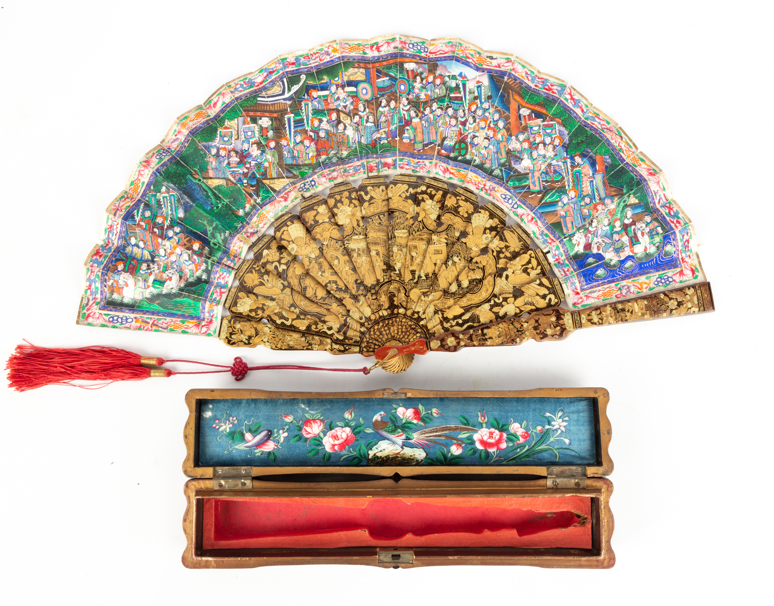 CHINESE EXPORT FAN, 1000 FACES