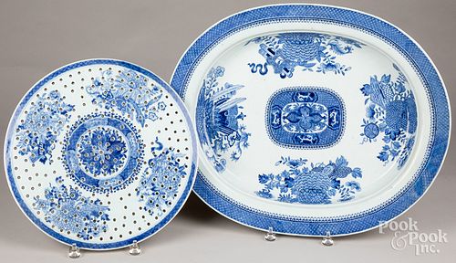 CHINESE EXPORT FITZHUGH PLATTER AND