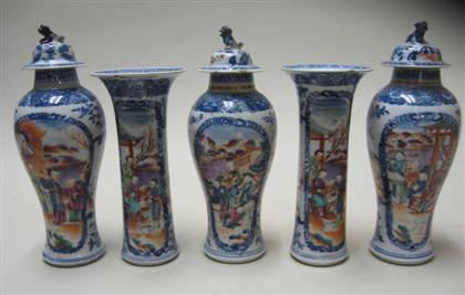 Chinese Export five-piece garniture