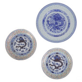 CHINESE EXPORT FIVE TOE DRAGON