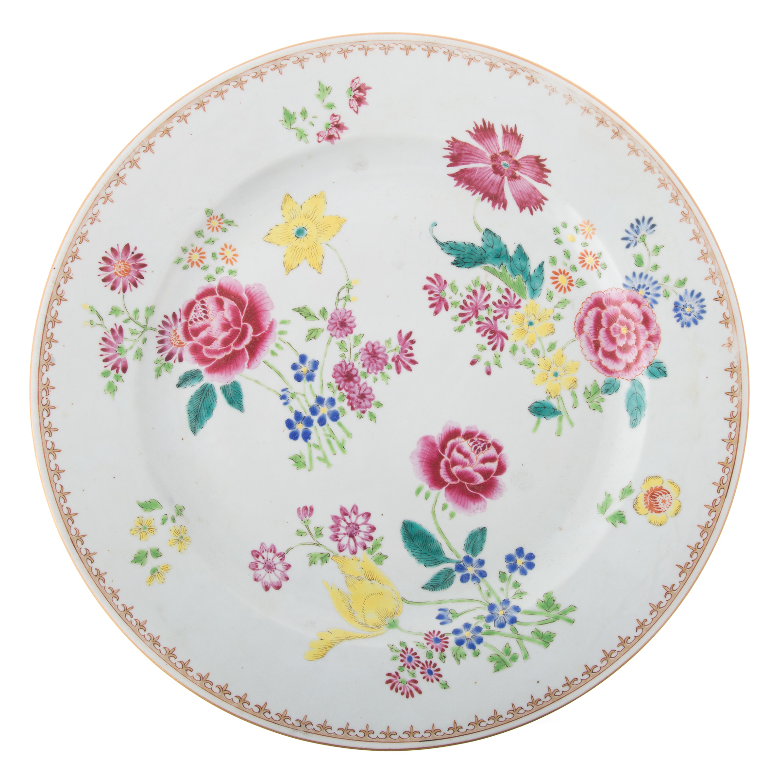 CHINESE EXPORT FLORAL DECORATED