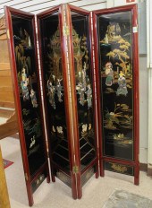 CHINESE EXPORT FOUR-PANEL ROSE