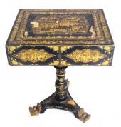CHINESE EXPORT GAME TABLE, 19T