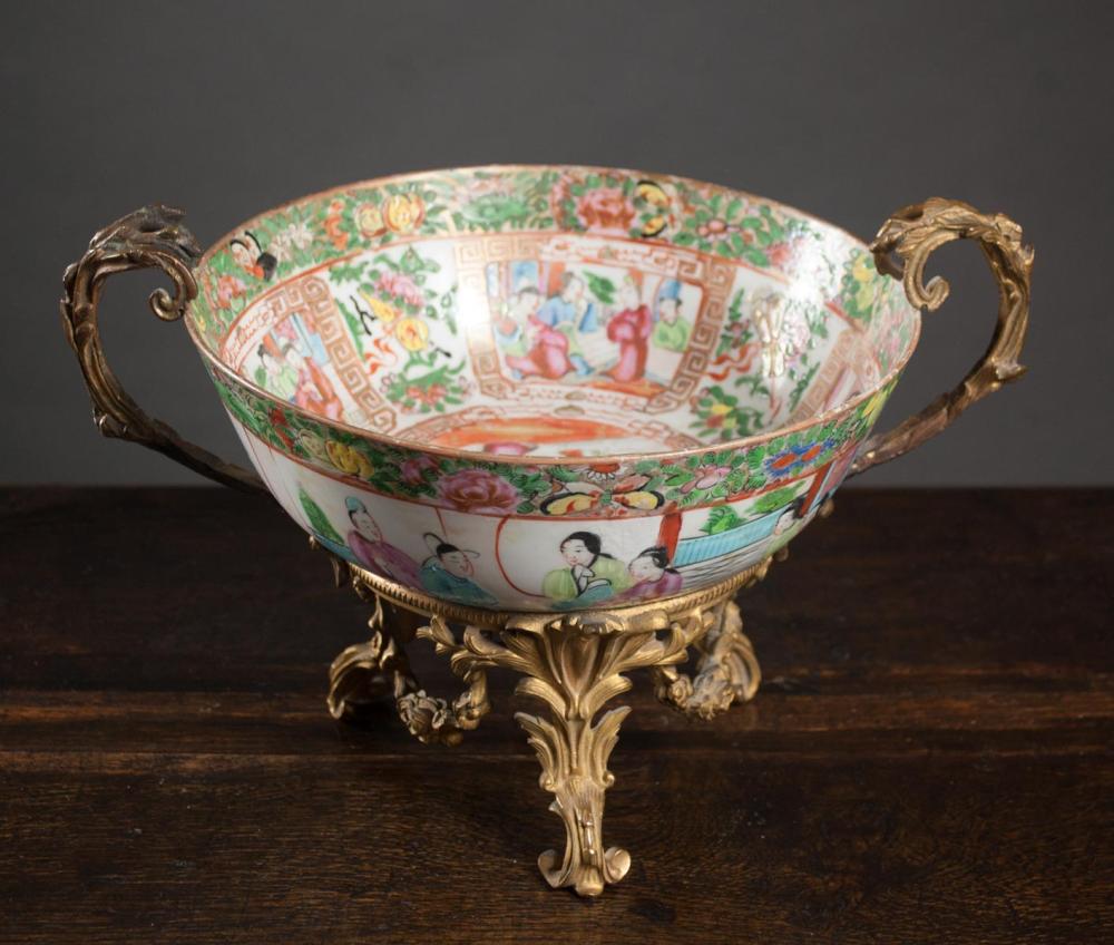 CHINESE EXPORT GILT BRONZE