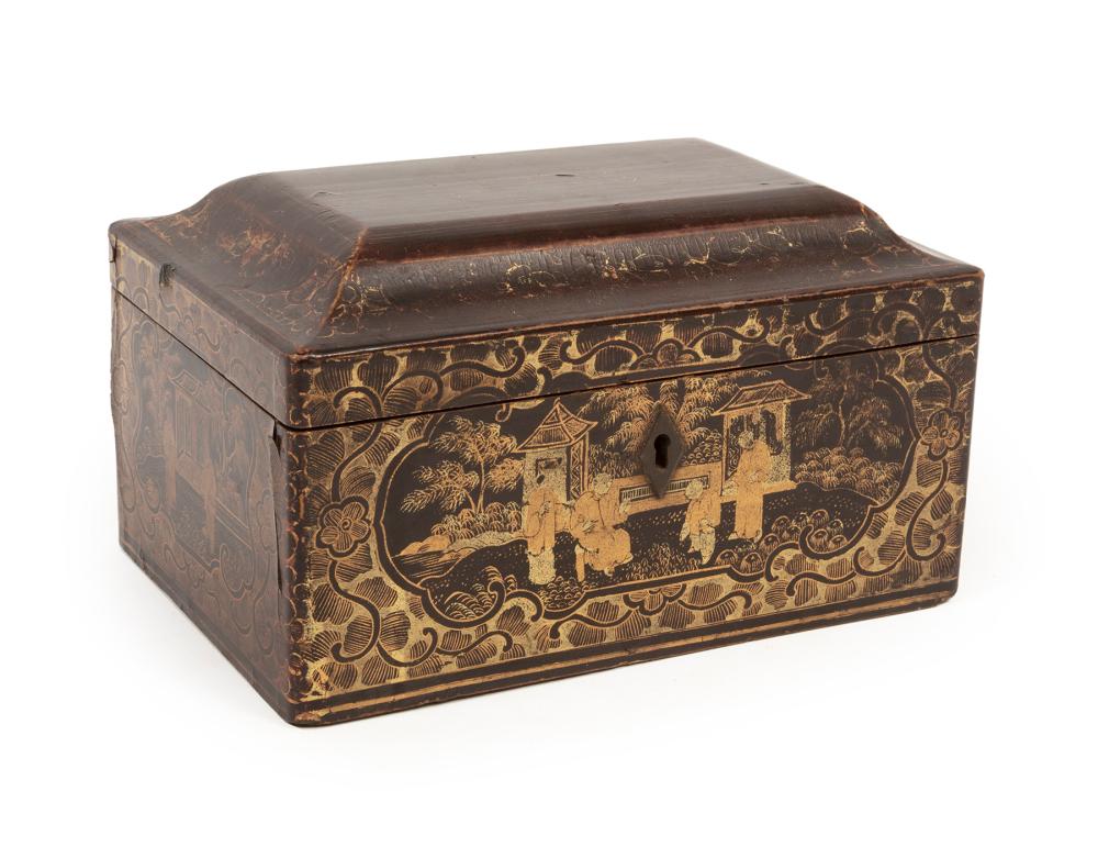 CHINESE EXPORT GILT-DECORATED BLACK
