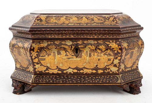 CHINESE EXPORT GILT LACQUERED