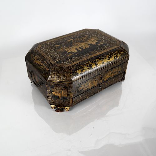 CHINESE EXPORT GILT WRITING
