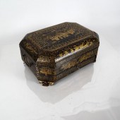 CHINESE EXPORT GILT WRITING BO