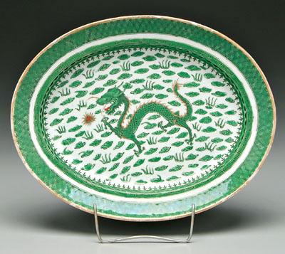 Chinese export green dragon