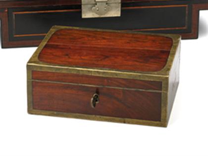 Chinese Export huanghuali and brass