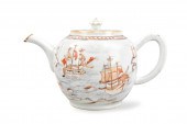 CHINESE EXPORT IRON RED TEAPOT