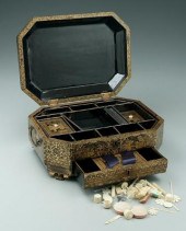 Chinese export lacquer sewing