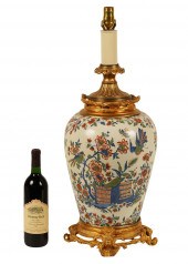 CHINESE EXPORT LAMP WITH DORE