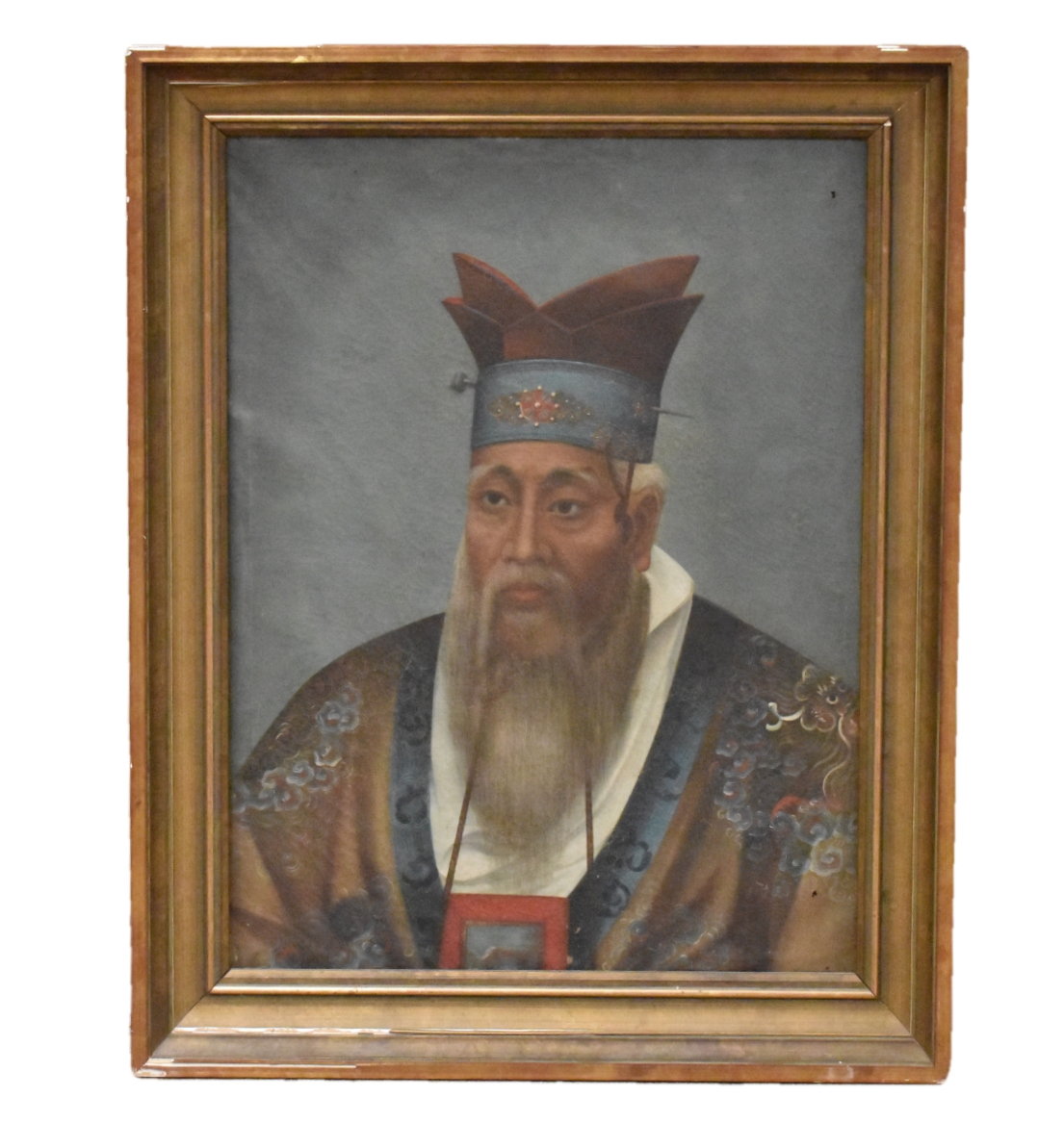 CHINESE EXPORT OIL PAINTING OF