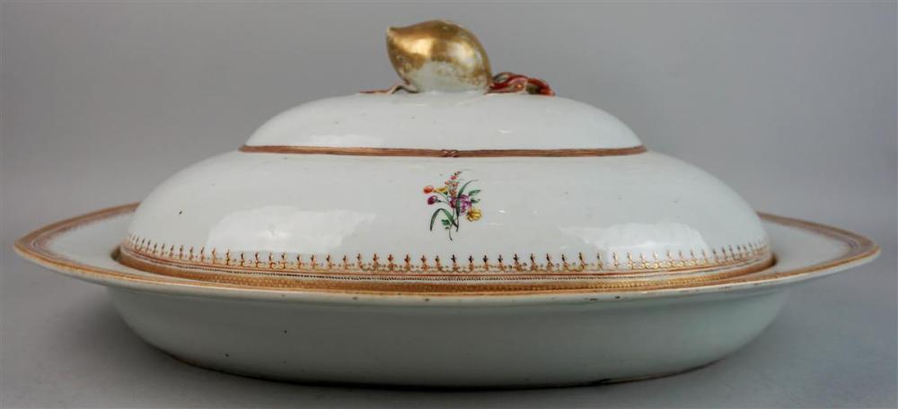 CHINESE EXPORT OVAL PLATTER AND