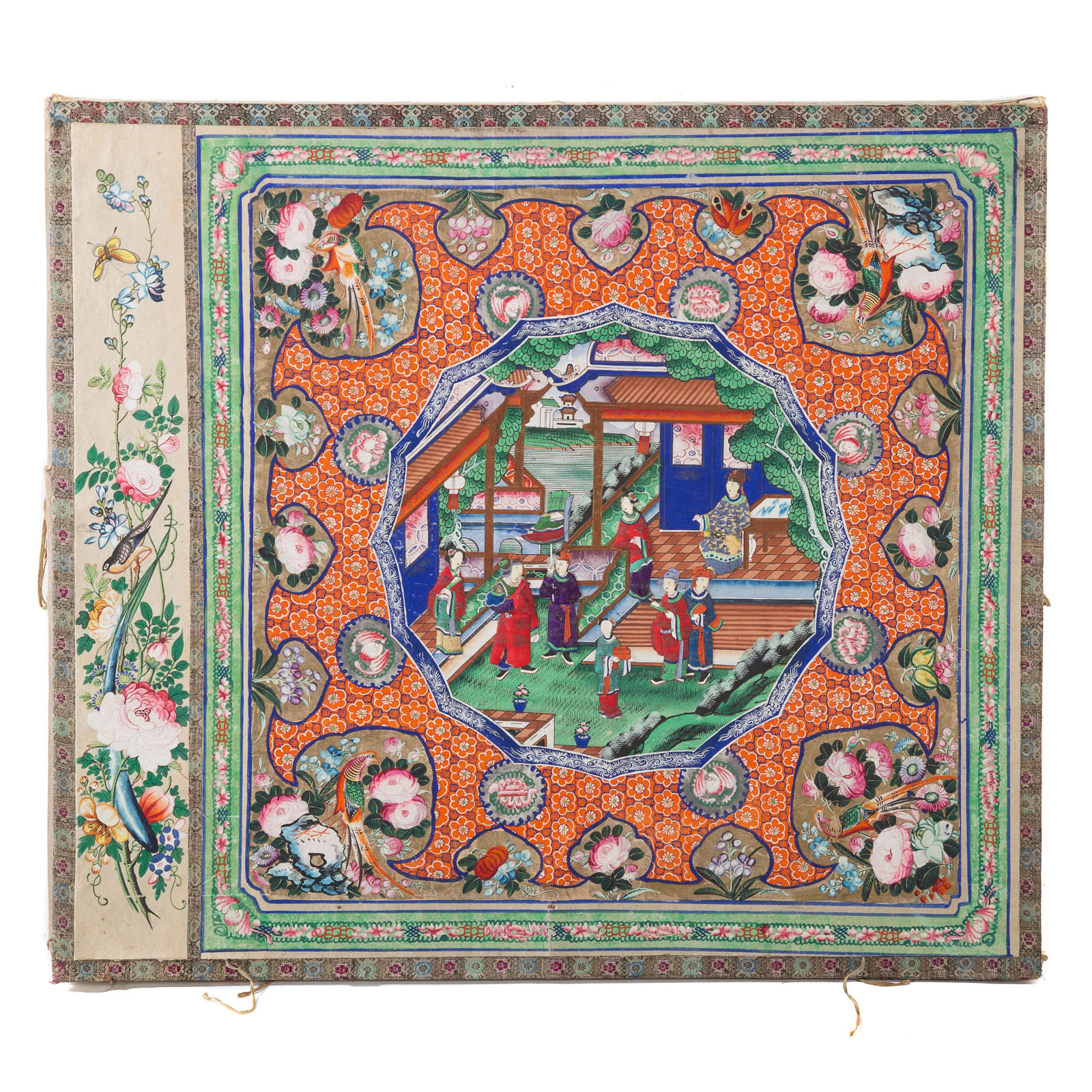 CHINESE EXPORT PAINTED & CLOTH
