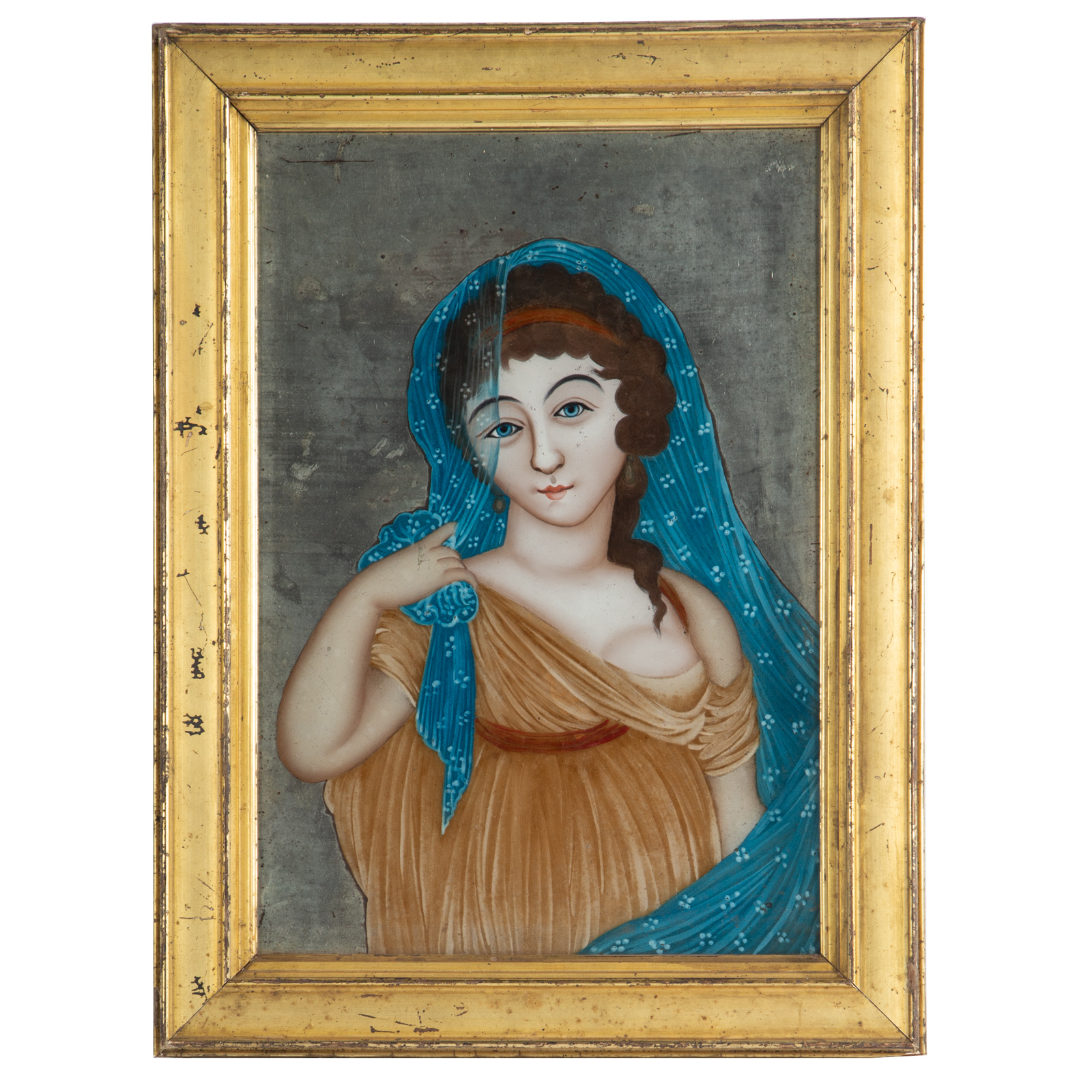 CHINESE EXPORT PAINTED MIRROR
