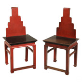 CHINESE EXPORT PAIR OF RUSTIC