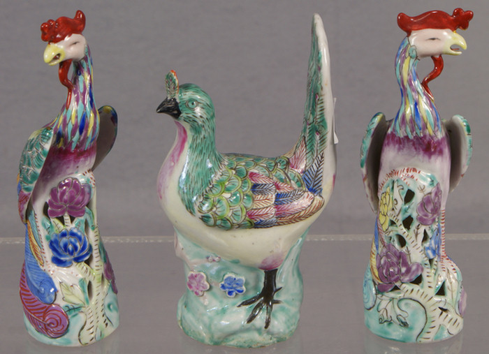 Chinese Export peacock, 5-1/2" H,
