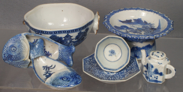 Chinese export porcelain blue and