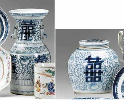 Chinese export porcelain blue and