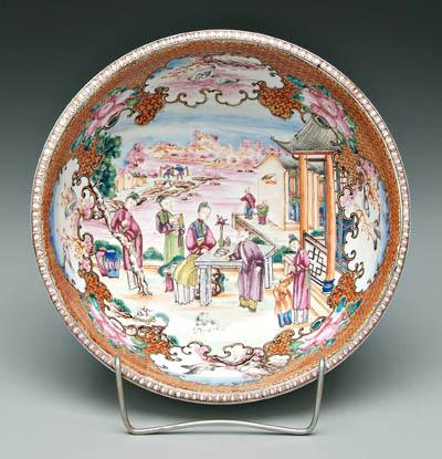 Chinese export porcelain bowl, down