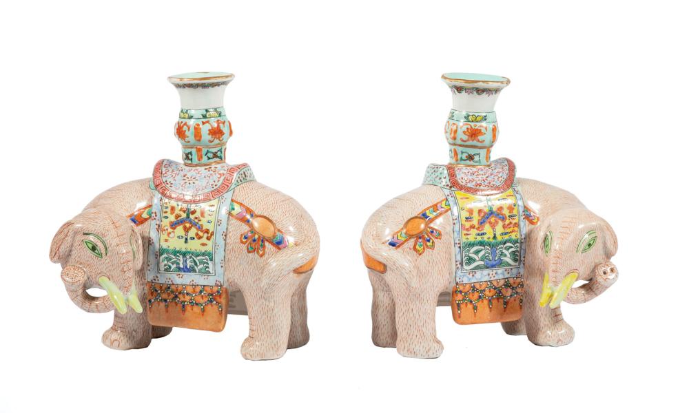 CHINESE EXPORT PORCELAIN CANDLE