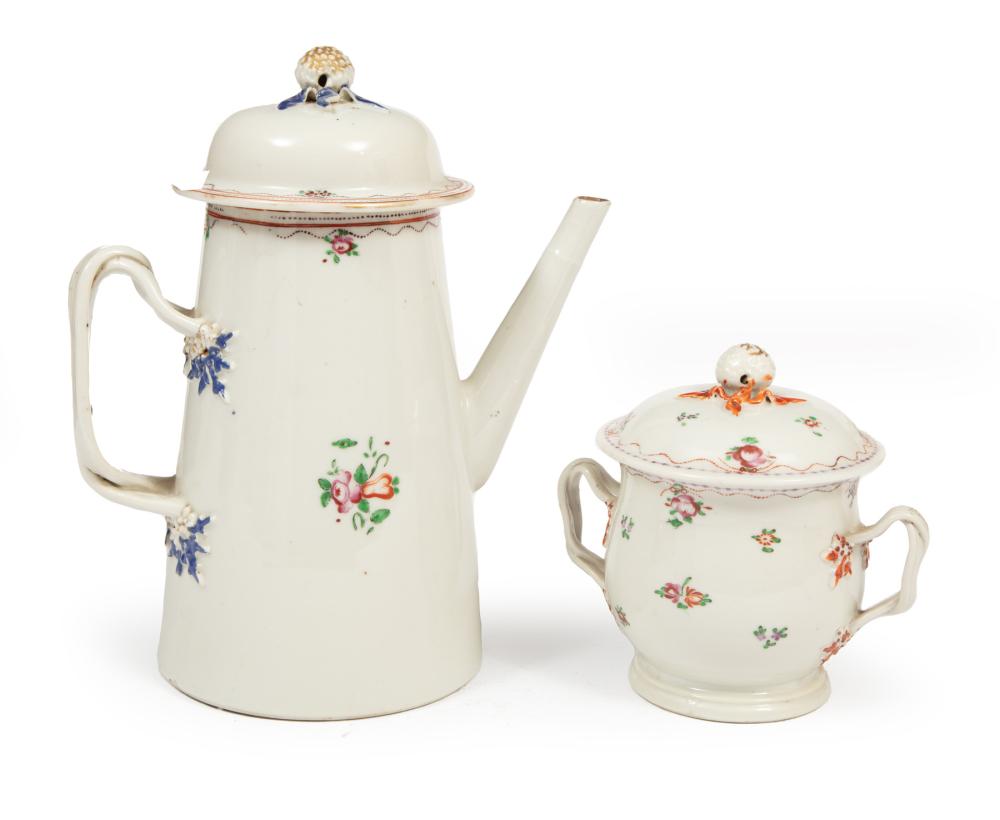CHINESE EXPORT PORCELAIN COFFEE POT