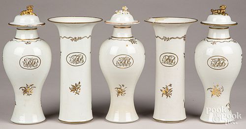 CHINESE EXPORT PORCELAIN FIVE PIECE