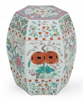 CHINESE EXPORT PORCELAIN HEXAG