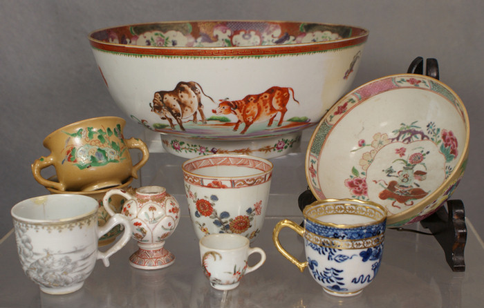 Chinese export porcelain lot of 9