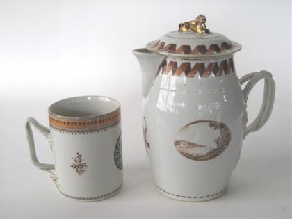Chinese export porcelain mug and