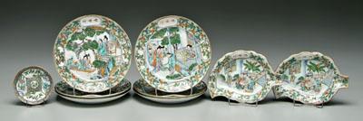 Chinese export porcelain, nine