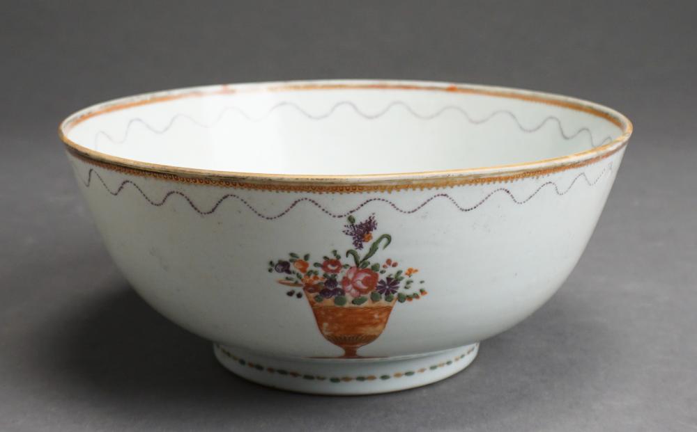 CHINESE EXPORT PORCELAIN PUNCH BOWL