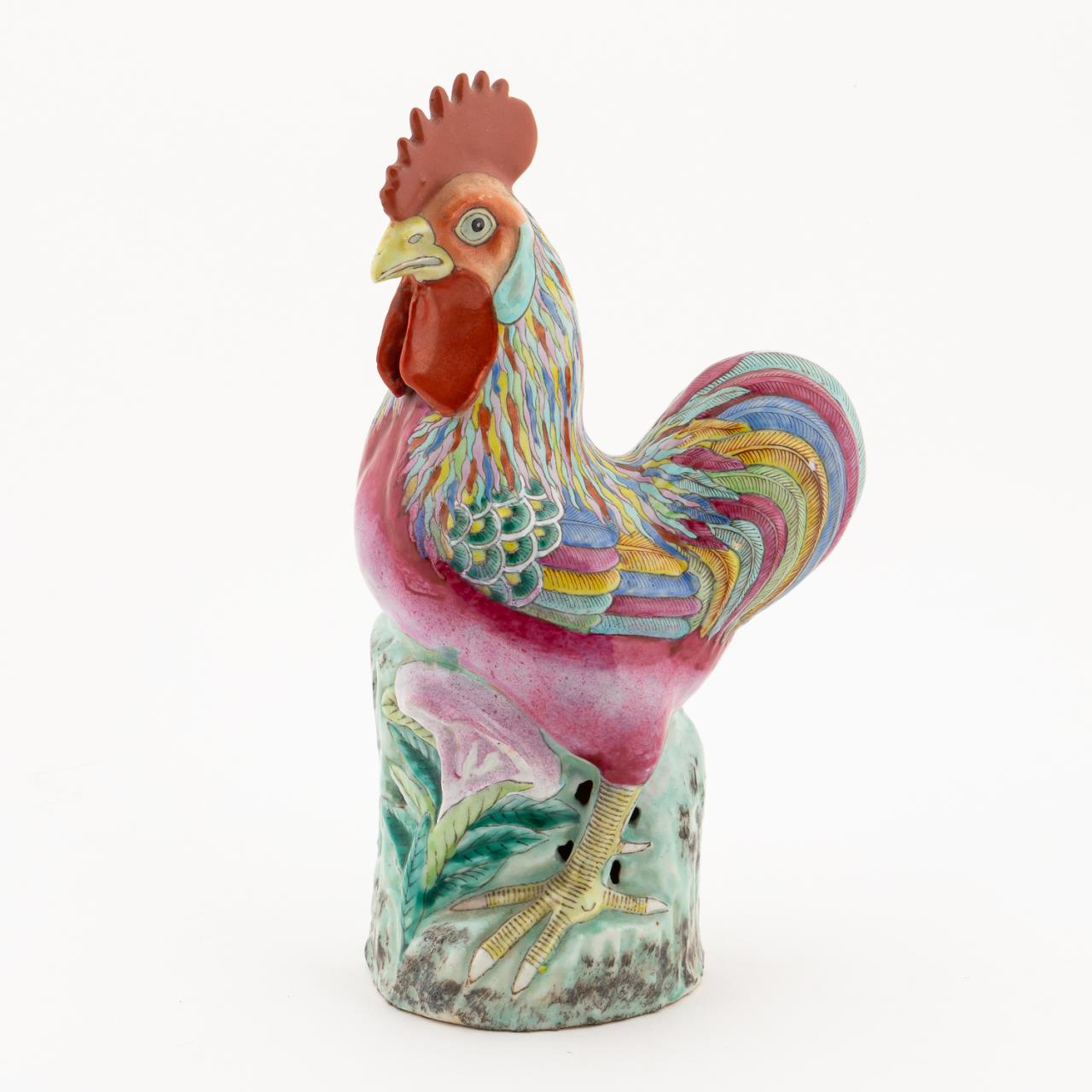 CHINESE EXPORT PORCELAIN ROOSTER